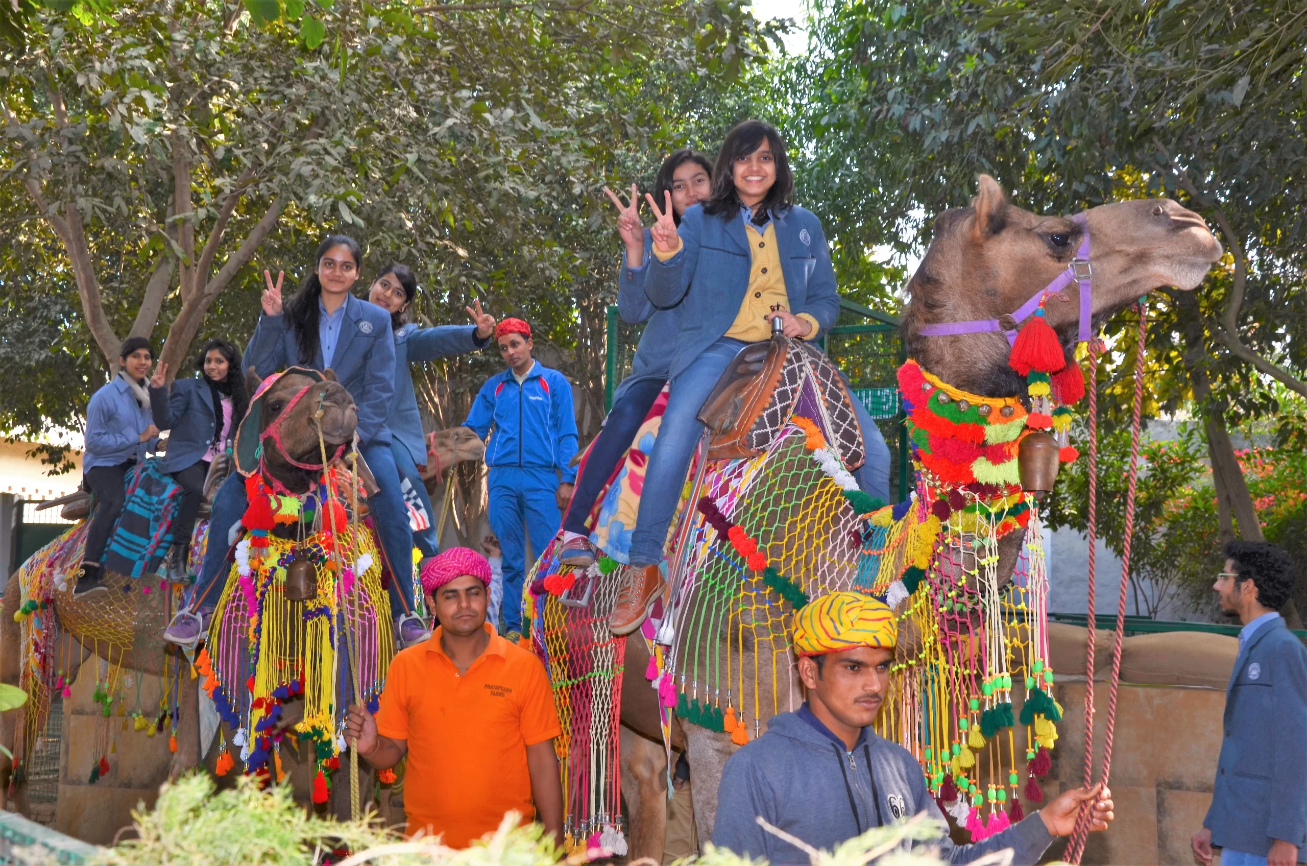 Pictures of camel ride at Pratapgarh Farms